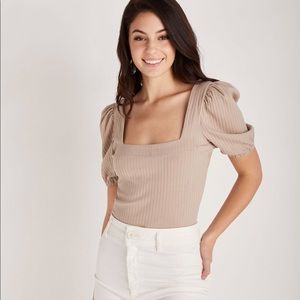 Backyard Roses Carrie Top in Taupe